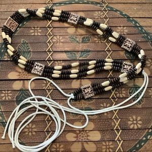 ❤️Boho Wooden Beaded Tie Belt